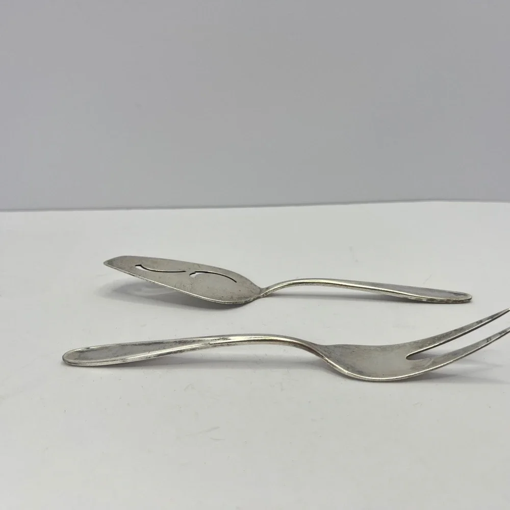 Holmes & Edwards Serving Party Set Silverplate DeepSilver‎ 1957 Vtg Midcentury